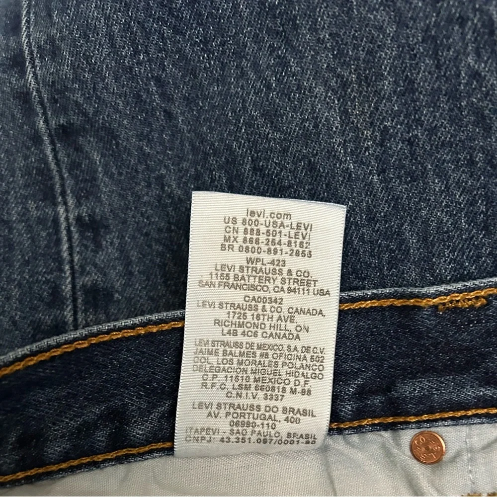 Levi's 501 Men's Deep Blue Straight Leg Button-Fly Jeans Size W38 L34(Tag)